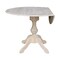 International Concepts Round 42 in Rd Dual Drop Leaf Pedestal Table, 30.3 inH, Unfinished, Ready to Finish, 42 in W, 42 in L K-42DPT-11B - alternate 2